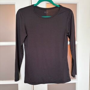 Uniqlo HEATTECH Dark Grey Long Sleeve Top